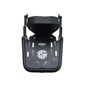 Motocare pipe carrier with backrest installed on Yamaha XSR 155 motorcycle luggage rack