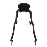 Motocare pipe carrier with backrest installed on Yamaha XSR 155 motorcycle luggage rack