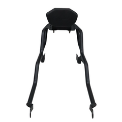 Motocare pipe carrier with backrest installed on Yamaha XSR 155 motorcycle luggage rack