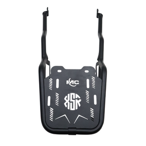 Motocare pipe carrier installed on Yamaha XSR 155 rear frame for luggage and touring bag support