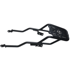 Motocare pipe carrier installed on Yamaha XSR 155 rear frame for luggage and touring bag support