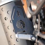 Motocare footrest installed on Yamaha XSR 155 providing rider grip and comfort