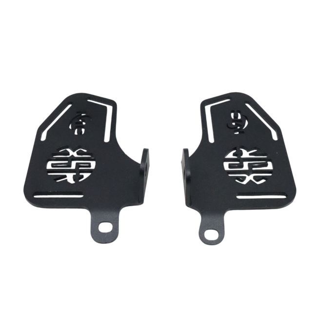 Motocare footrest installed on Yamaha XSR 155 providing rider grip and comfort