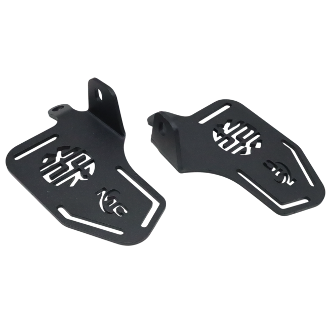 Motocare footrest installed on Yamaha XSR 155 providing rider grip and comfort