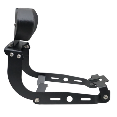 Motocare seat ring with backrest installed on Yamaha XSR 155 providing pillion support and retro styling