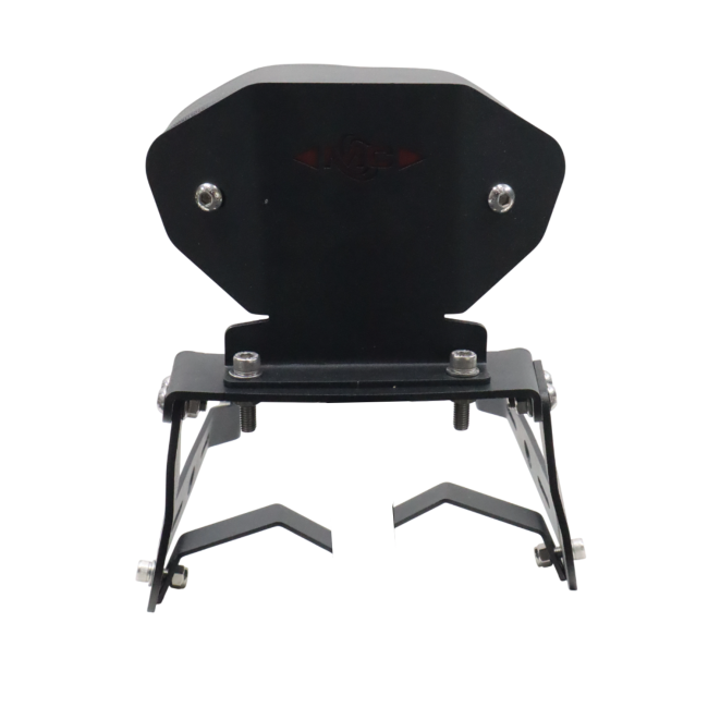 Motocare seat ring with backrest installed on Yamaha XSR 155 providing pillion support and retro styling