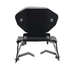 Motocare seat ring with backrest installed on Yamaha XSR 155 providing pillion support and retro styling