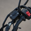 Motocare disc oil cap installed on Yamaha XSR 155 front brake fluid reservoir for protection and styling