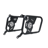 Motocare saddle stay with plate installed on Yamaha XSR 155 for saddle bag and touring luggage support