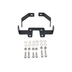 Motocare saddle stay with plate installed on Yamaha XSR 155 for saddle bag and touring luggage support