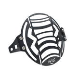 Motocare headlight grill installed on Yamaha XSR 155 protecting the headlamp from road debris