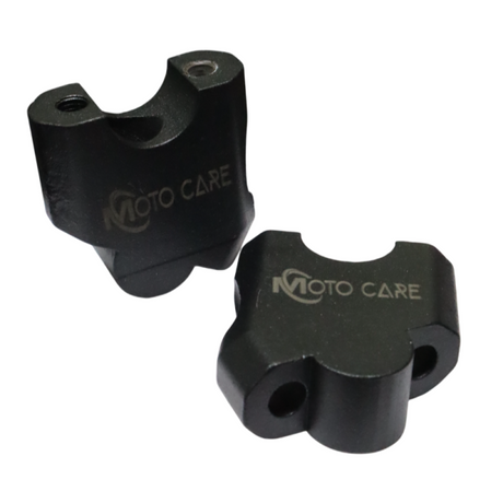 Motocare handlebar riser installed on Yamaha XSR 155 for improved riding comfort and handlebar height adjustment