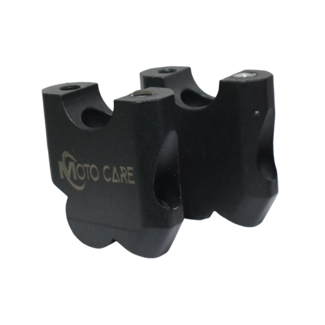 Motocare handlebar riser installed on Yamaha XSR 155 for improved riding comfort and handlebar height adjustment