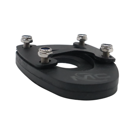 Motocare side stand extender installed on Yamaha XSR 155 kickstand for improved parking stability