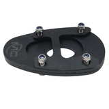 Motocare side stand extender installed on Yamaha XSR 155 kickstand for improved parking stability