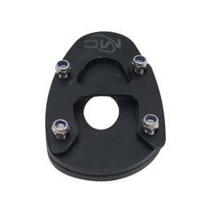 Motocare side stand extender installed on Yamaha XSR 155 kickstand for improved parking stability