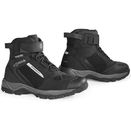 KORDA Pathfinder black motorcycle riding boots with SAS-TEC ankle protection