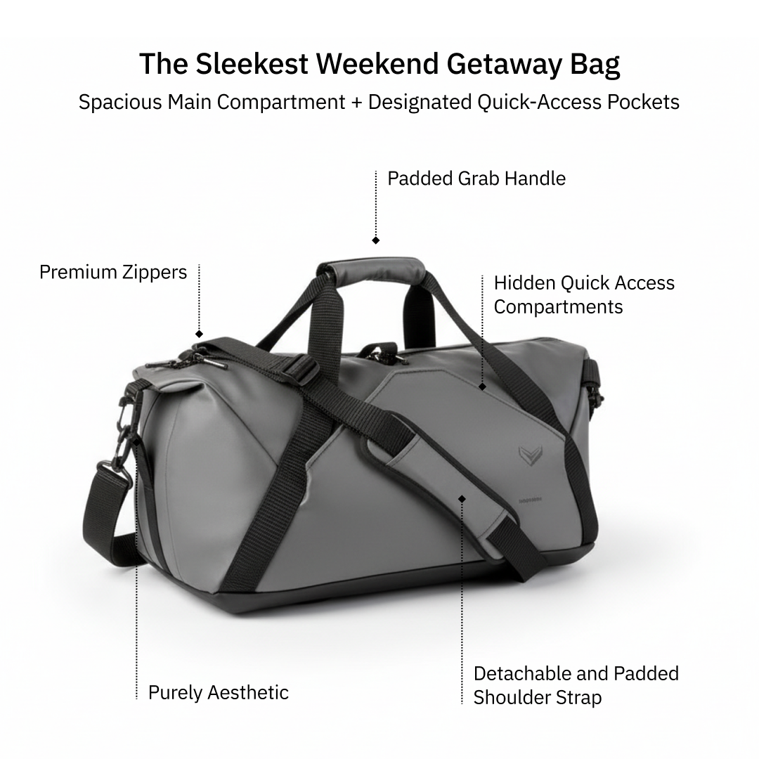 Vantora LUNA Duffle Bag 30L | Water-Resistant Travel & Gym Duffle with Shoulder Sling