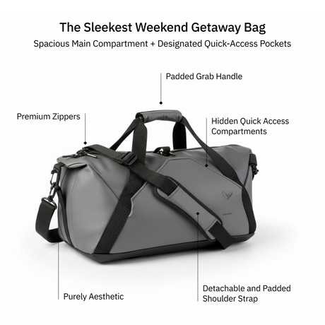 Vantora LUNA Duffle Bag 30L | Water-Resistant Travel & Gym Duffle with Shoulder Sling