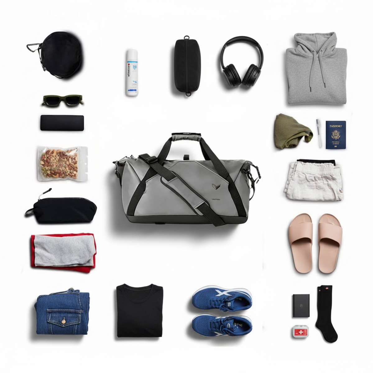 Vantora LUNA Duffle Bag 30L | Water-Resistant Travel & Gym Duffle with Shoulder Sling