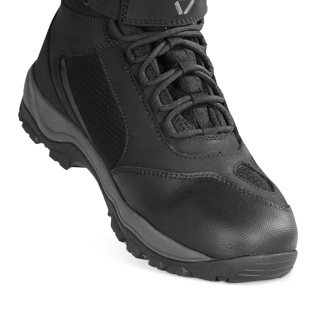 KORDA Pathfinder black motorcycle riding boots with SAS-TEC ankle protection