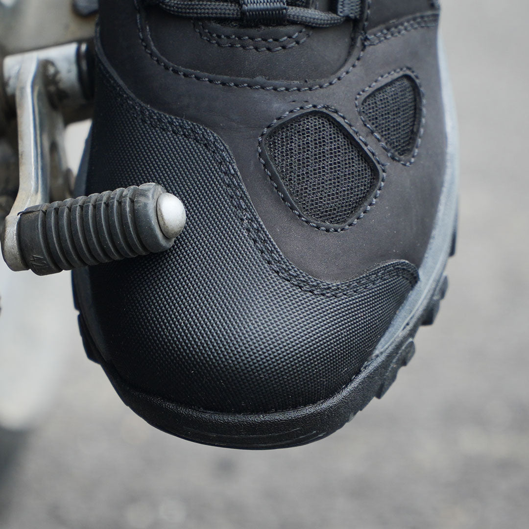 KORDA Pathfinder black motorcycle riding boots with SAS-TEC ankle protection