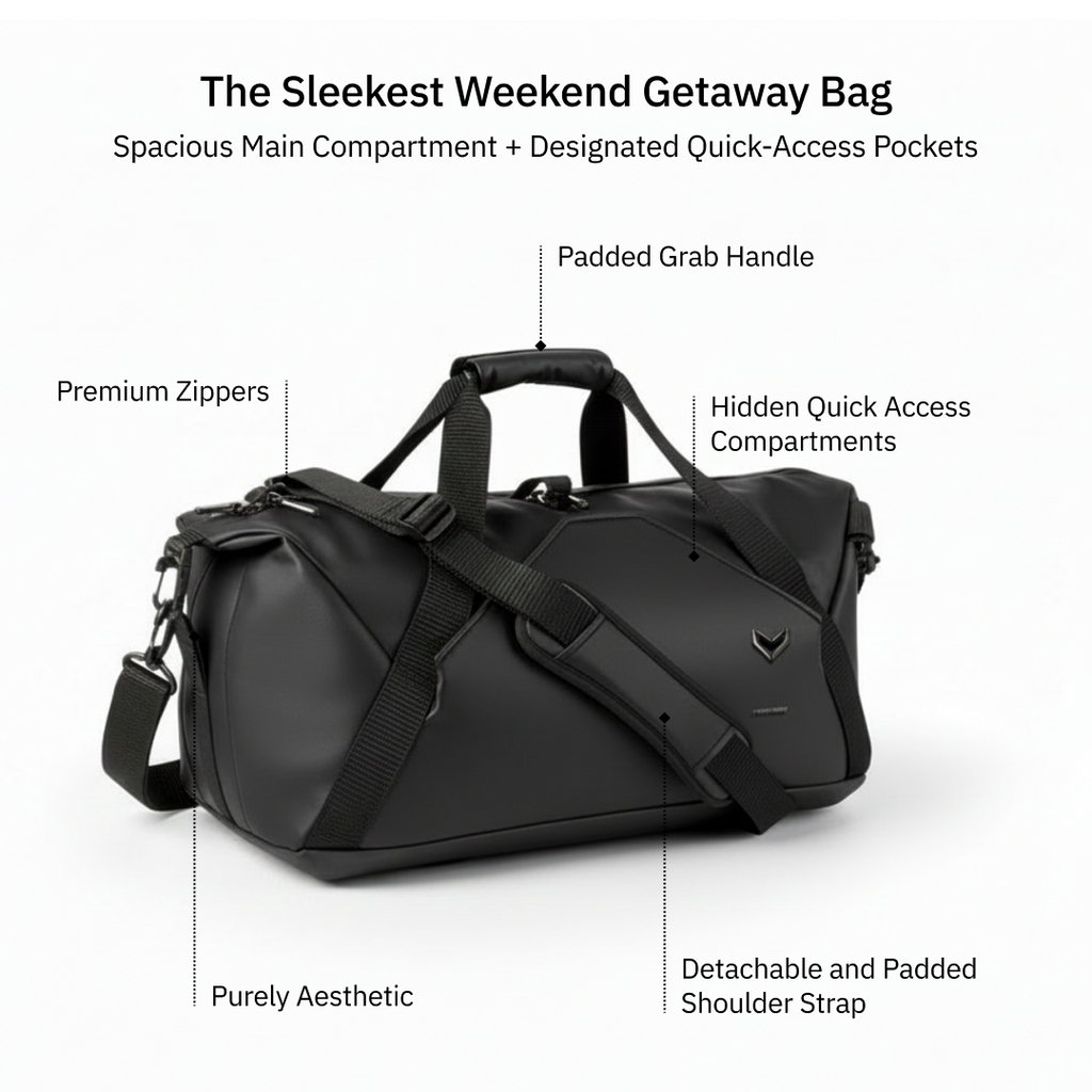 Vantora LUNA Duffle Bag 30L | Water-Resistant Travel & Gym Duffle with Shoulder Sling