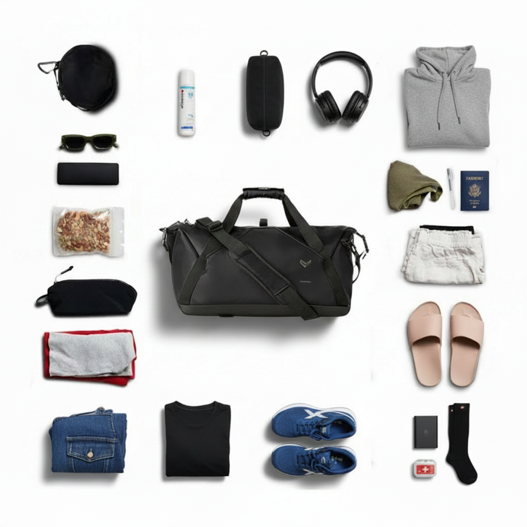 Vantora LUNA Duffle Bag 30L | Water-Resistant Travel & Gym Duffle with Shoulder Sling