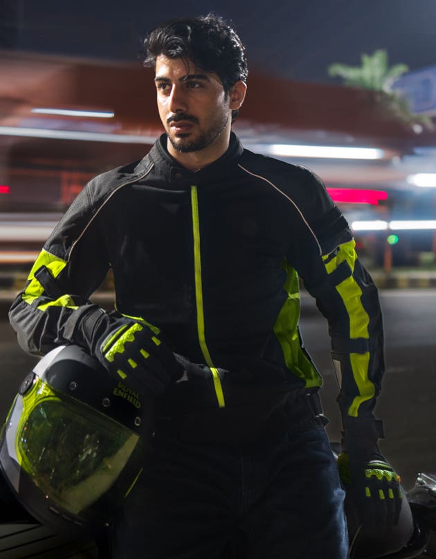 Royal Enfield Streetwind Pro Class A Riding Jacket in Black and Orange