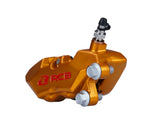 RCB R1 Series gold four-piston brake caliper 01BC047