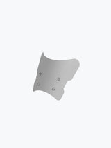 Legundary Zephyr metal visor with number plate stay installed on Hero Mavrick 440 front