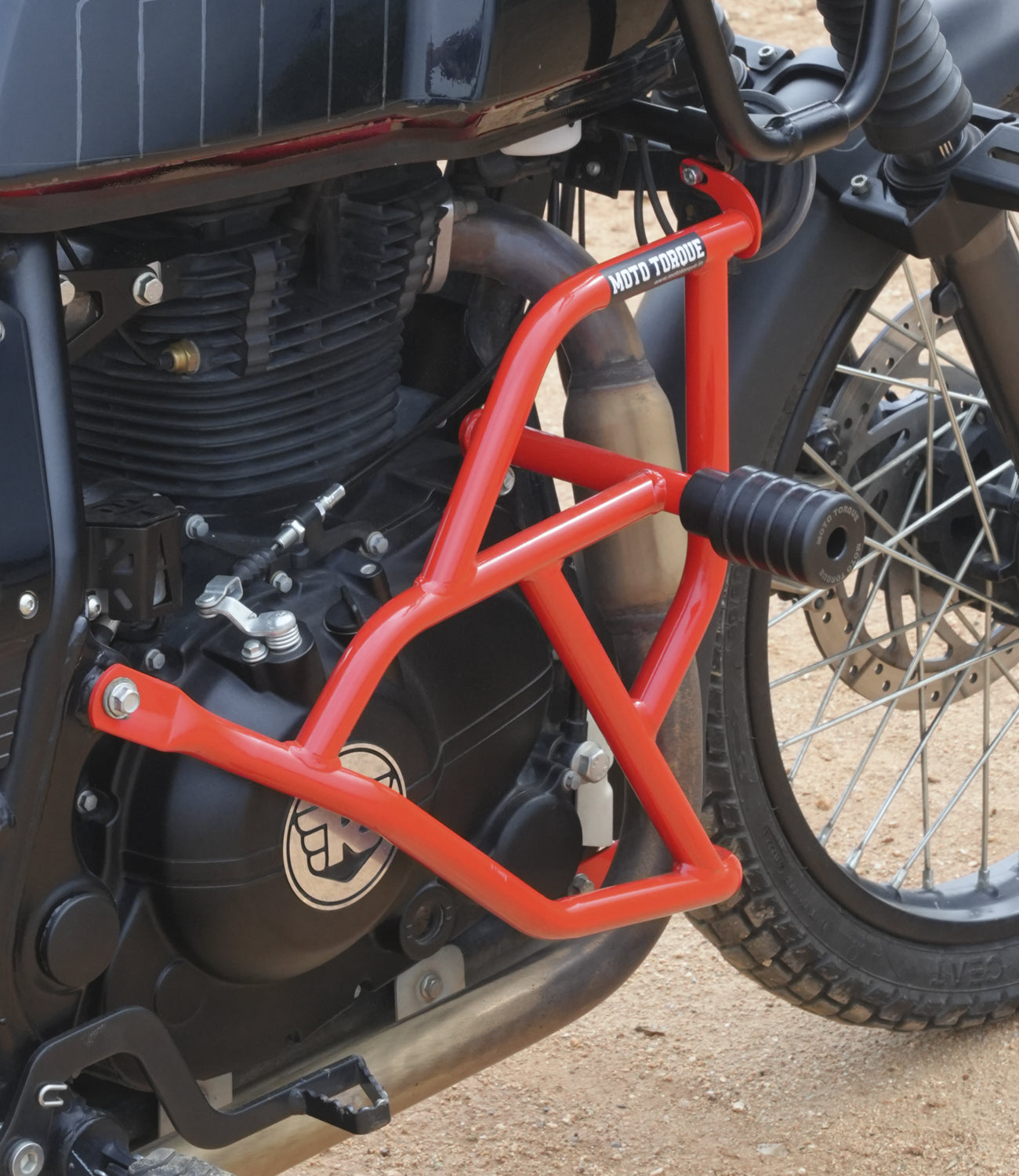 Mototorque Guardian crash guard red Royal Enfield Himalayan heavy duty engine protection