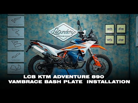 Legundary Custom KTM ADV 890 Vambrace Bash Plate Silver aluminium engine sump guard skid plate