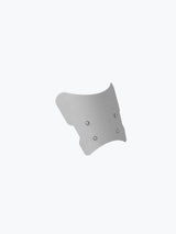 Legundary Zephyr metal visor with number plate stay installed on Hero Mavrick 440 front
