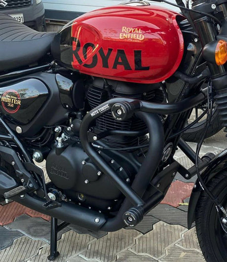 Moto Torque ASTRA crash guard for Royal Enfield Hunter 350 with sliders and engine protection