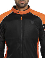 Royal Enfield Streetwind Pro Class A Riding Jacket in Black and Orange