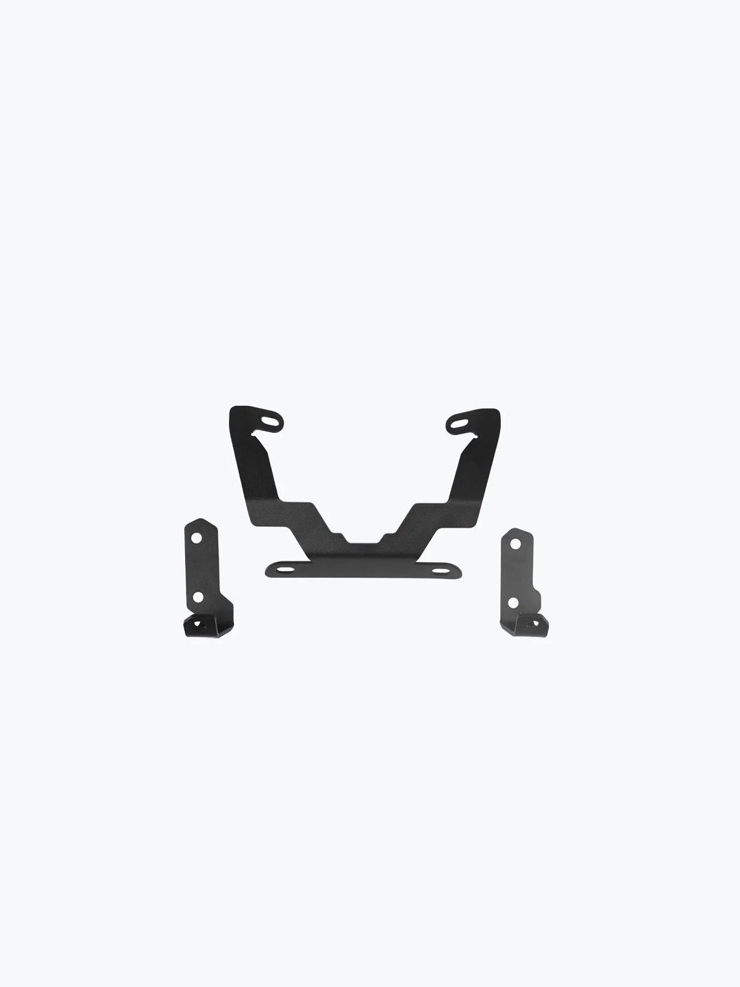 Legundary Zephyr metal visor with number plate stay installed on Hero Mavrick 440 front