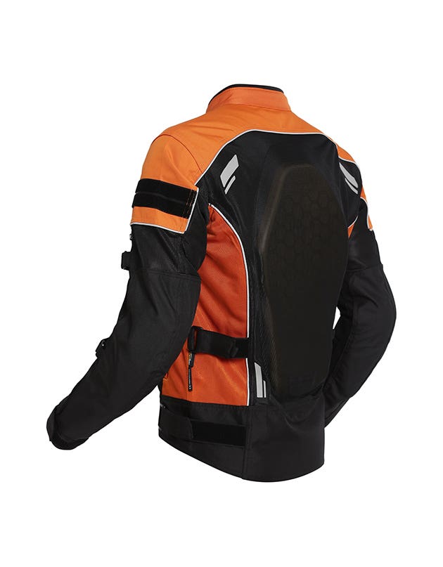 Royal Enfield Streetwind Pro Class A Riding Jacket in Black and Orange