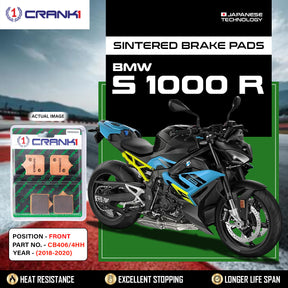 CRANK1 CB406/4 sintered front brake pads for BMW S 1000 R 2018-2020 high performance motorcycle brake pads