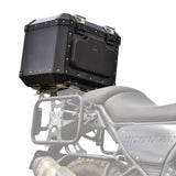 Auto Engina 42L Black Aluminium Top Box for Royal Enfield Himalayan 411 Waterproof Motorcycle Top Case