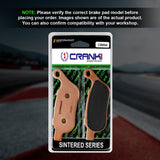 CRANK1 Sintered Rear Brake Pads CB854 For Harley Davidson Dyna Super Glide Custom