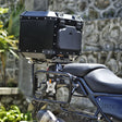 Auto Engina 42L Black Aluminium Top Box for Royal Enfield Himalayan 411 Waterproof Motorcycle Top Case