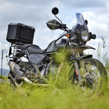 Auto Engina 42L Black Aluminium Top Box for Royal Enfield Himalayan 411 Waterproof Motorcycle Top Case
