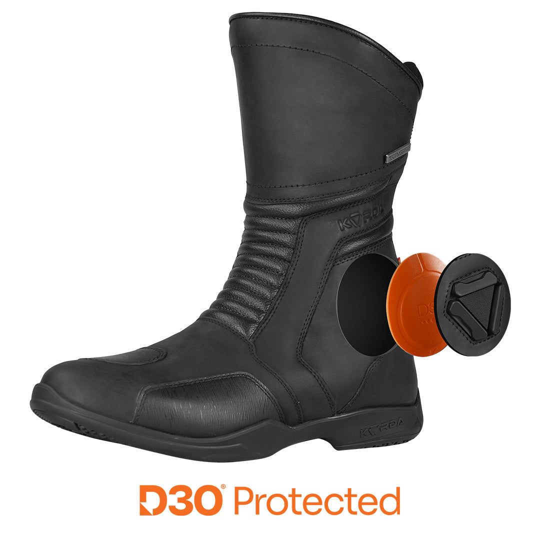 KORDA TourMaster High black D3O motorcycle riding boots