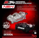 RCB R34 100mm LH black radial brake caliper 01BC114B