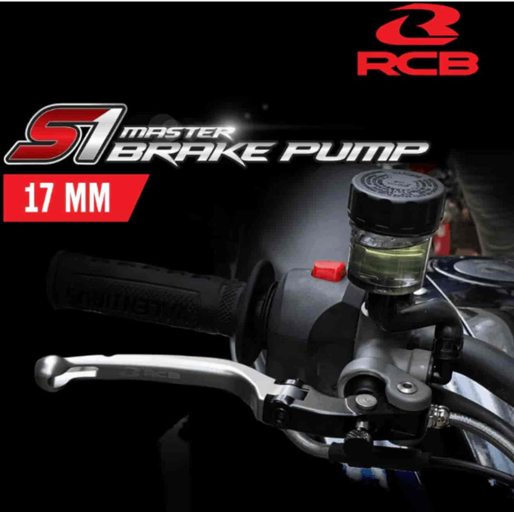 RCB S1 17mm RH forged master brake pump in HD titanium finish 01BP014T