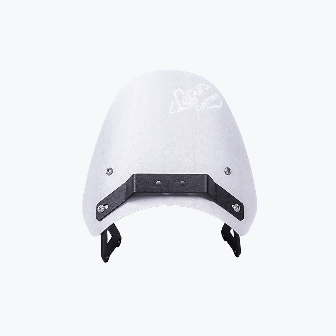 Legundary Custom Zephyr visor for Triumph Scrambler 400 X silver aluminium windshield flyscreen