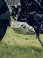 Legundary Custom KTM ADV 390 2025 vambrace bash plate silver aluminium engine sump guard skid plate