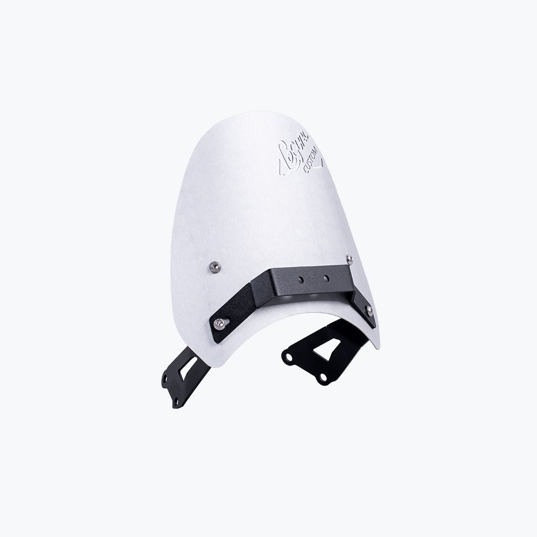 Legundary Custom Zephyr visor for Triumph Scrambler 400 X silver aluminium windshield flyscreen