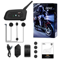 EJEAS V6 Pro Plus Bluetooth helmet intercom with 800m range DSP noise cancellation Bluetooth 5.1 IP67 waterproof motorcycle communication system